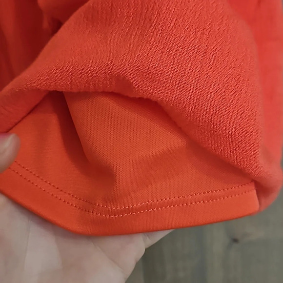 LOVE FIRE Boho Off The Shoulder Tassel Mini Dress In red. Size small - Picture 12 of 15